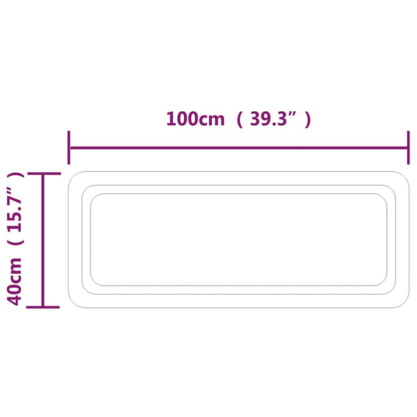 vidaXL LED Bathroom Mirror 100x40 cm