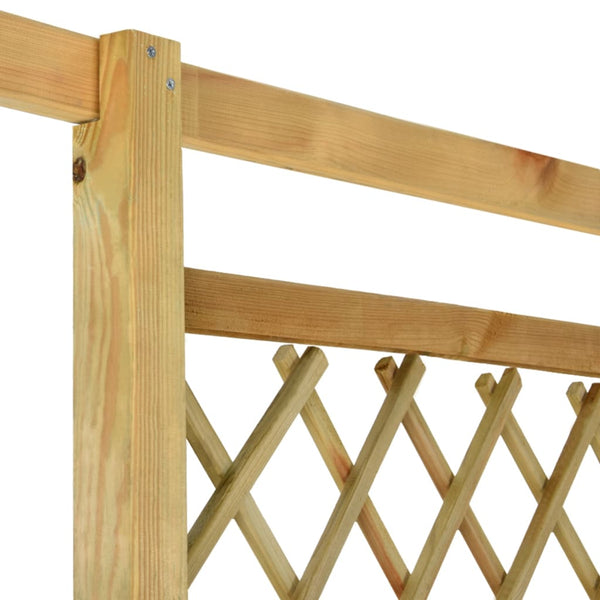 vidaXL Corner Pergola with Bench 166x81x174 cm Impregnated Pine Wood