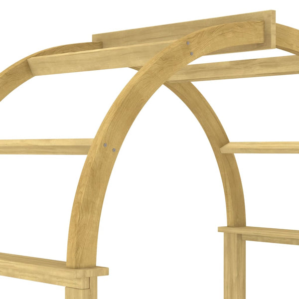 vidaXL Rose Arch with Trellis 141x97x243 cm Solid Pine Wood
