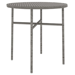 vidaXL 3-Piece Garden Dining Set Poly Rattan Grey