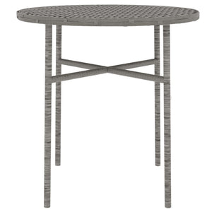 vidaXL 3-Piece Garden Dining Set Poly Rattan Grey