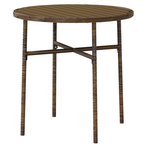 vidaXL 3-Piece Garden Dining Set Poly Rattan Brown