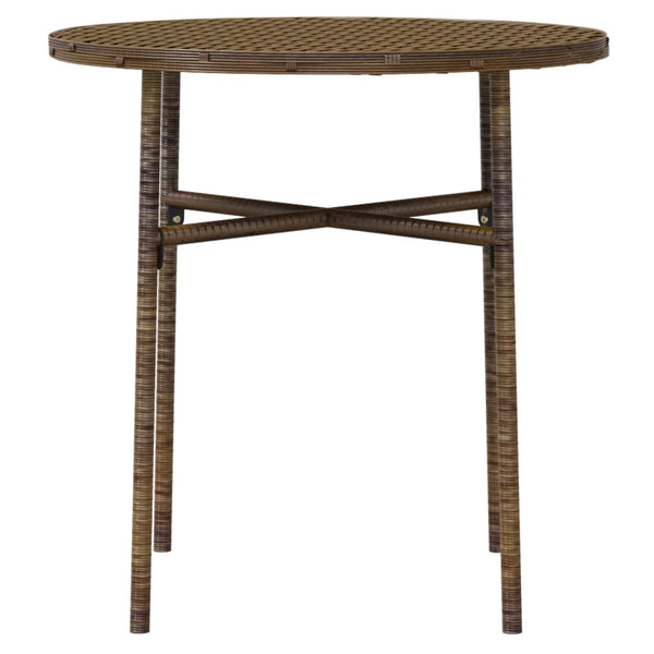 vidaXL 3-Piece Garden Dining Set Poly Rattan Brown