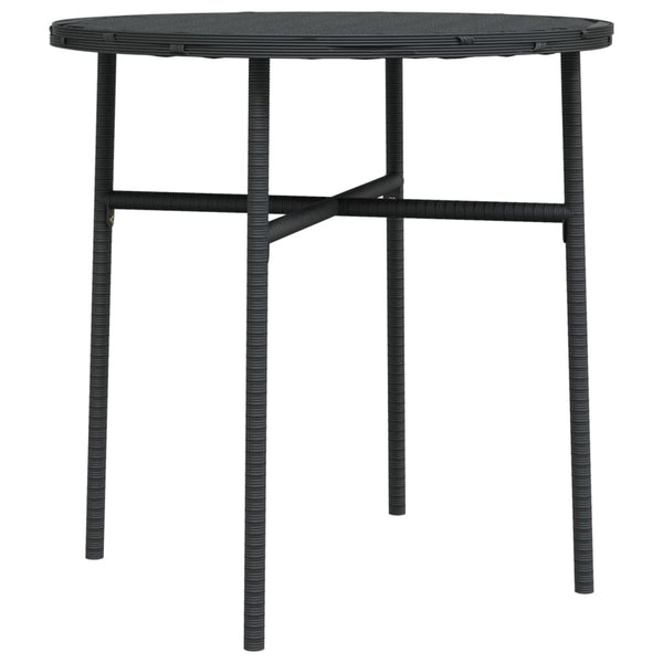 vidaXL 3-Piece Garden Dining Set Poly Rattan Black