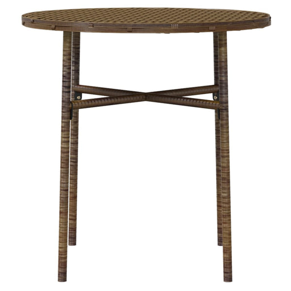 vidaXL 3-Piece Garden Dining Set Poly Rattan Brown