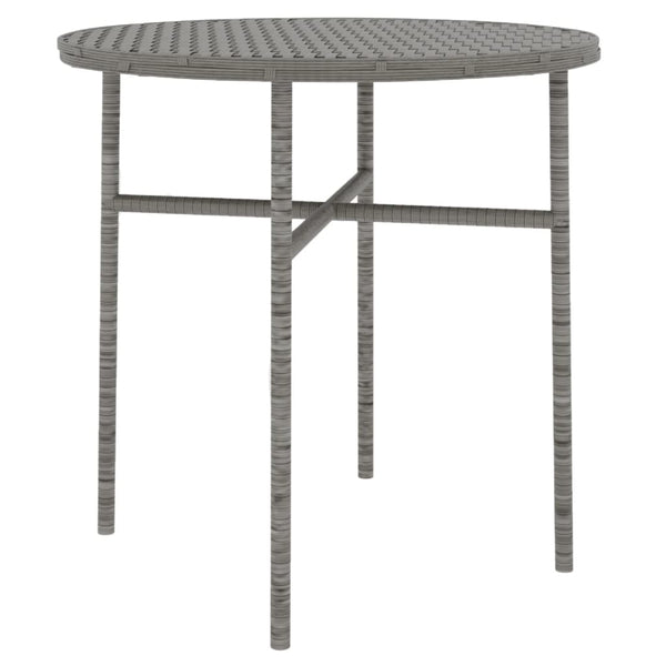 vidaXL 3-Piece Garden Dining Set Poly Rattan Grey