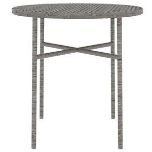 vidaXL 3-Piece Garden Dining Set Poly Rattan Grey