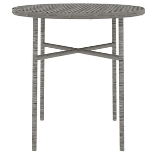 vidaXL 3-Piece Garden Dining Set Poly Rattan Grey
