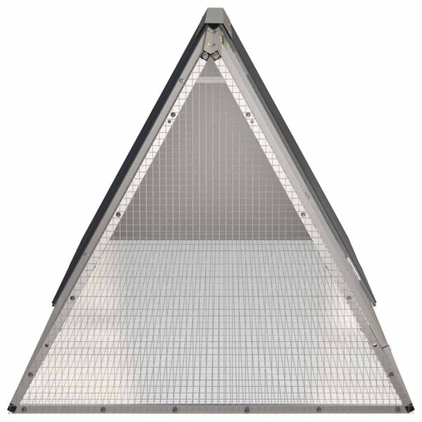 vidaXL Rabbit Cage Anthracite 201.5x80.5x71 cm Galvanized Steel