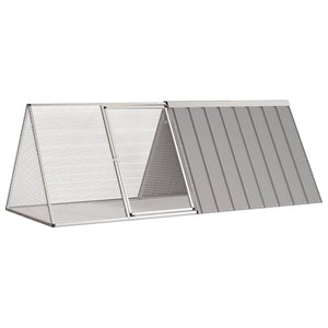 vidaXL Rabbit Cage Gray 201.5x80.5x71 cm Galvanized Steel