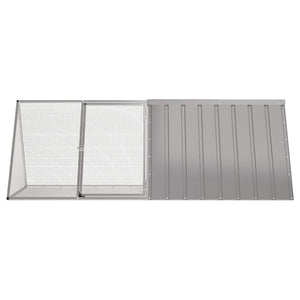 vidaXL Rabbit Cage Gray 201.5x80.5x71 cm Galvanized Steel