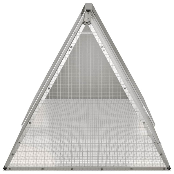 vidaXL Rabbit Cage Gray 201.5x80.5x71 cm Galvanized Steel