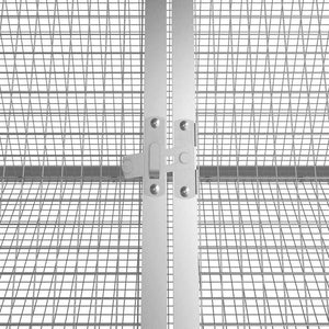 vidaXL Rabbit Cage Gray 201.5x80.5x71 cm Galvanized Steel
