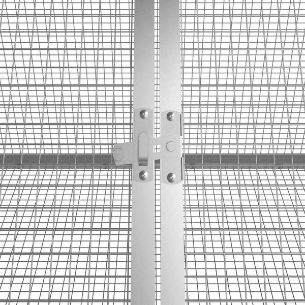 vidaXL Rabbit Cage Gray 201.5x80.5x71 cm Galvanized Steel