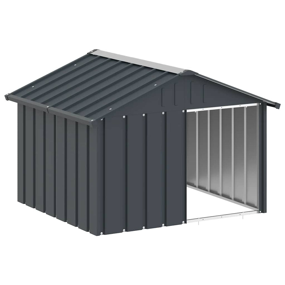vidaXL Dog Kennel Anthracite 116.5x103x81.5 cm Galvanized Steel