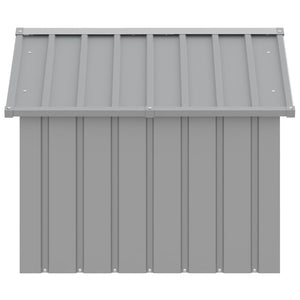 vidaXL Dog Kennel Grey 116.5x103x81.5 cm Galvanized Steel