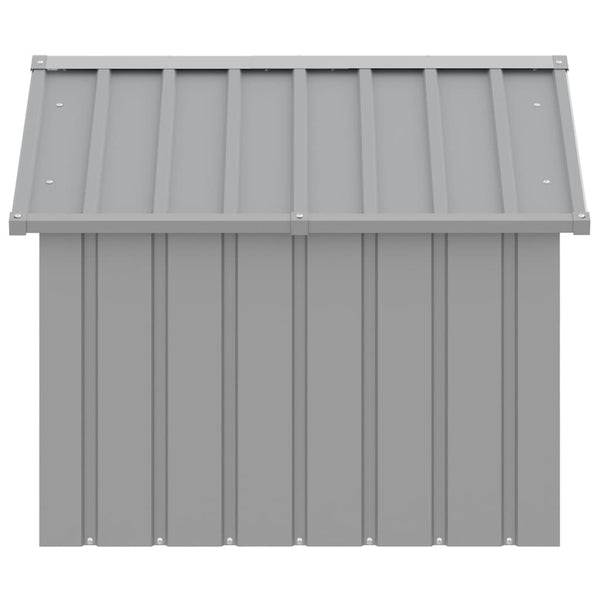 vidaXL Dog Kennel Grey 116.5x103x81.5 cm Galvanized Steel