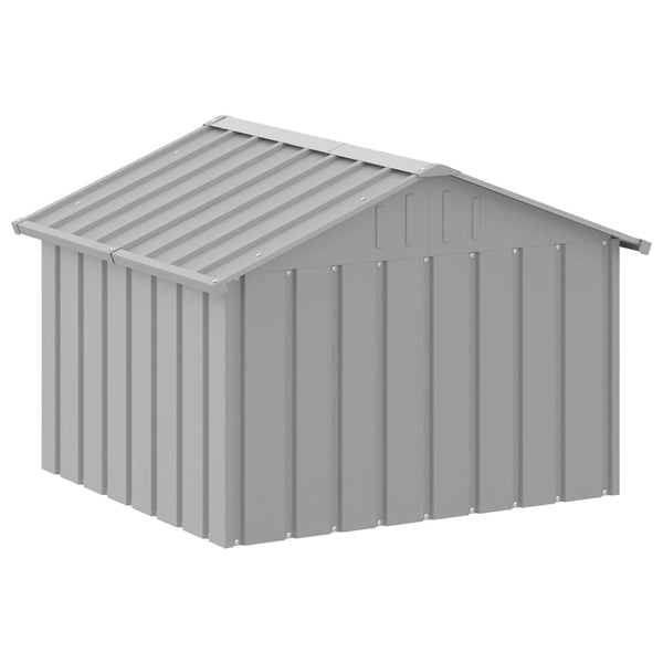 vidaXL Dog Kennel Grey 116.5x103x81.5 cm Galvanized Steel