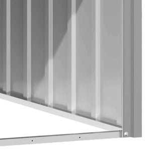 vidaXL Dog Kennel Grey 116.5x103x81.5 cm Galvanized Steel