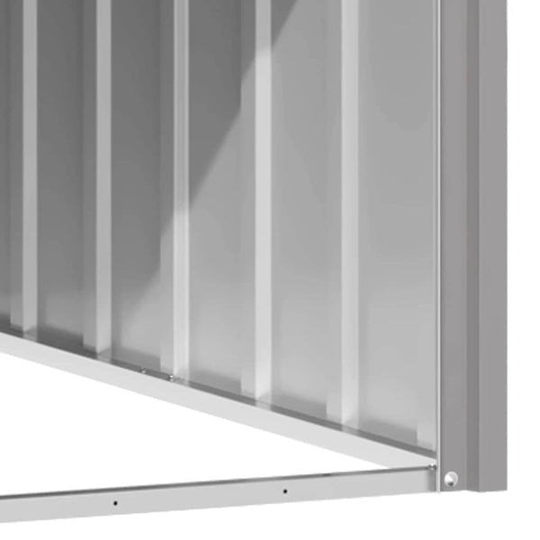 vidaXL Dog Kennel Grey 116.5x103x81.5 cm Galvanized Steel