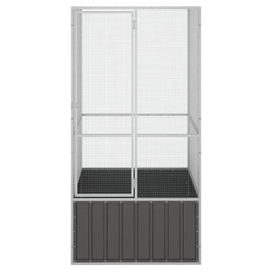 vidaXL Bird Cage Anthracite 111x107x211.5 cm Galvanized Steel