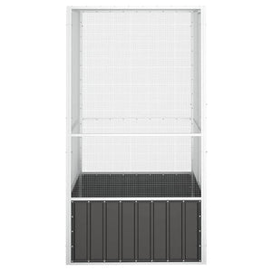 vidaXL Bird Cage Anthracite 111x107x211.5 cm Galvanized Steel