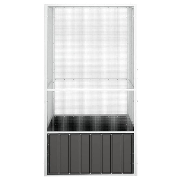 vidaXL Bird Cage Anthracite 111x107x211.5 cm Galvanized Steel