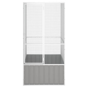 vidaXL Bird Cage Grey 111x107x211.5 cm Galvanized Steel