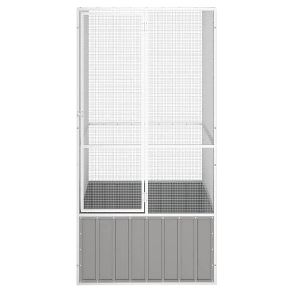 vidaXL Bird Cage Grey 111x107x211.5 cm Galvanized Steel