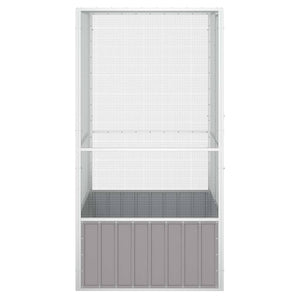 vidaXL Bird Cage Grey 111x107x211.5 cm Galvanized Steel
