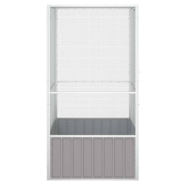 vidaXL Bird Cage Grey 111x107x211.5 cm Galvanized Steel