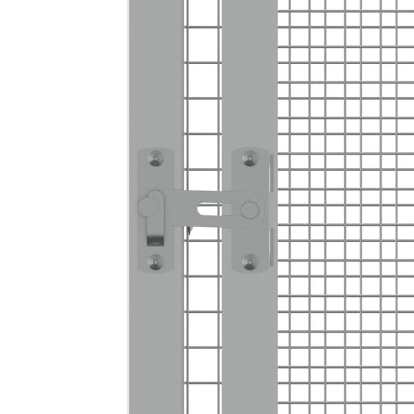 vidaXL Bird Cage Grey 111x107x211.5 cm Galvanized Steel