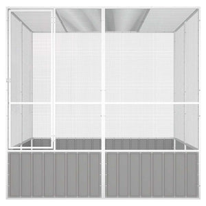 vidaXL Bird Cage Grey 213.5x217.5x211.5 cm Galvanized Steel