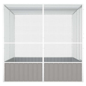 vidaXL Bird Cage Grey 213.5x217.5x211.5 cm Galvanized Steel