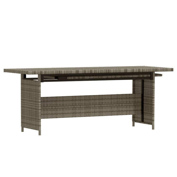 vidaXL 3-Piece Garden Lounge Set with Cushions Poly Rattan Grey