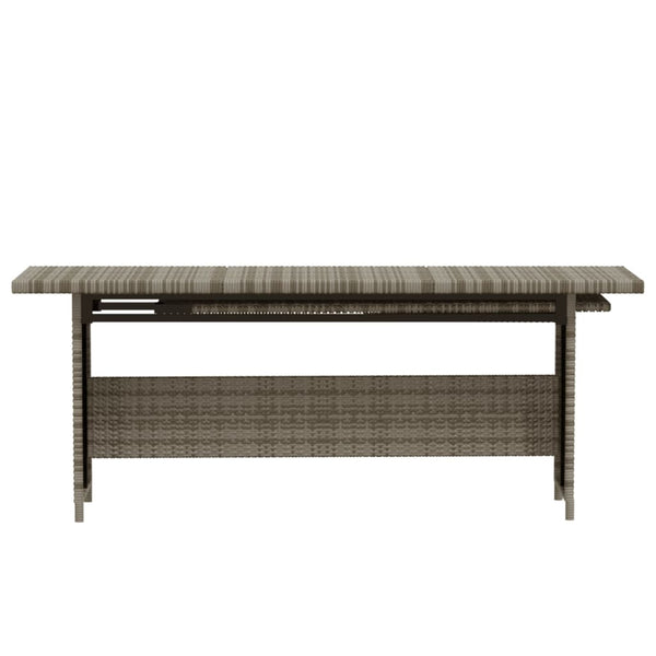 vidaXL 7-piece Garden Lounge Set with Cushions Poly Rattan Grey