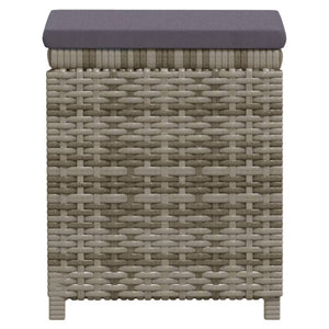 vidaXL 7-piece Garden Lounge Set with Cushions Poly Rattan Grey