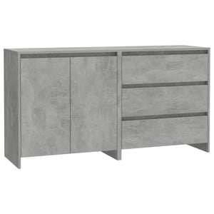 vidaXL 2-Piece Sideboard Concrete Grey Engineered Wood