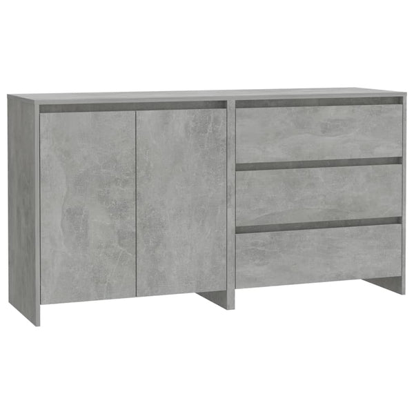 vidaXL 2-Piece Sideboard Concrete Grey Engineered Wood