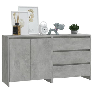vidaXL 2-Piece Sideboard Concrete Grey Engineered Wood