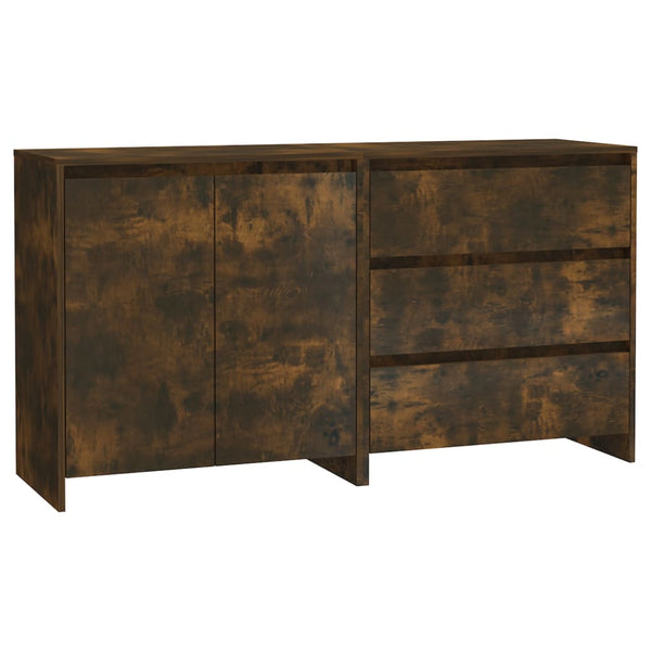 vidaXL 2-Piece Sideboard Smoked Oak Engineered Wood
