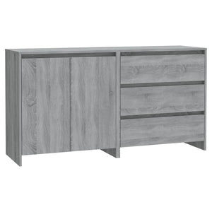 vidaXL 2-Piece Sideboard Grey Sonoma Chipboard