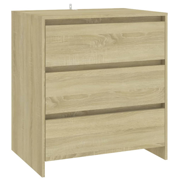 vidaXL 3-Piece Sideboard Sonoma Oak Engineered Wood
