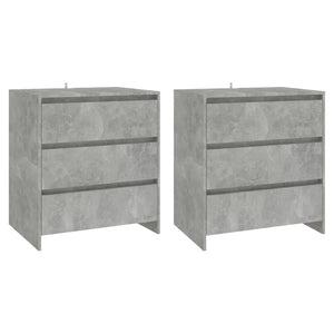 vidaXL 3-Piece Sideboard Concrete Grey Engineered Wood