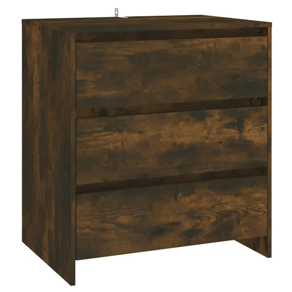 vidaXL 3-Piece Sideboard Smoked Oak Engineered Wood