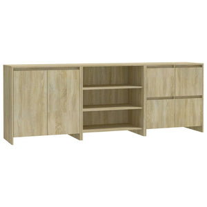 vidaXL 3-Piece Sideboard Sonoma Oak Engineered Wood