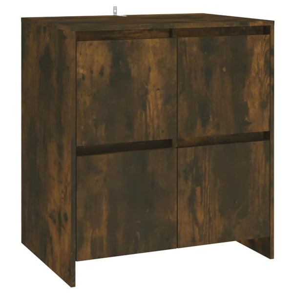 vidaXL 3-Piece Sideboard Smoked Oak Engineered Wood
