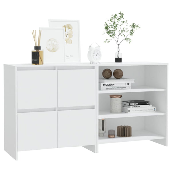 vidaXL 2-Piece Sideboard White Engineered Wood