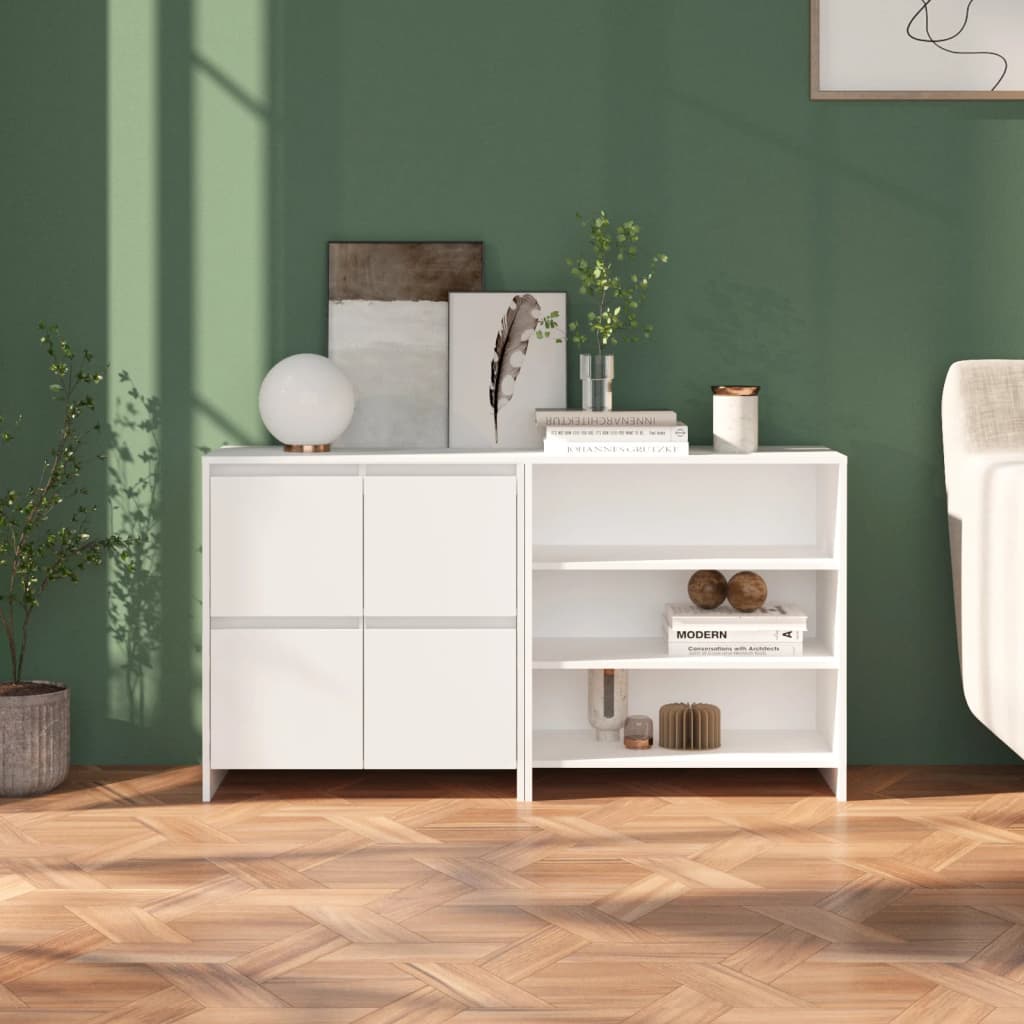 vidaXL 2-Piece Sideboard White Engineered Wood