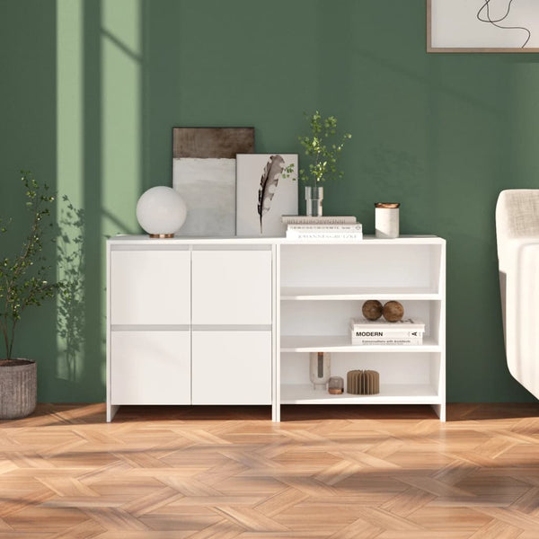 vidaXL 2-Piece Sideboard White Engineered Wood
